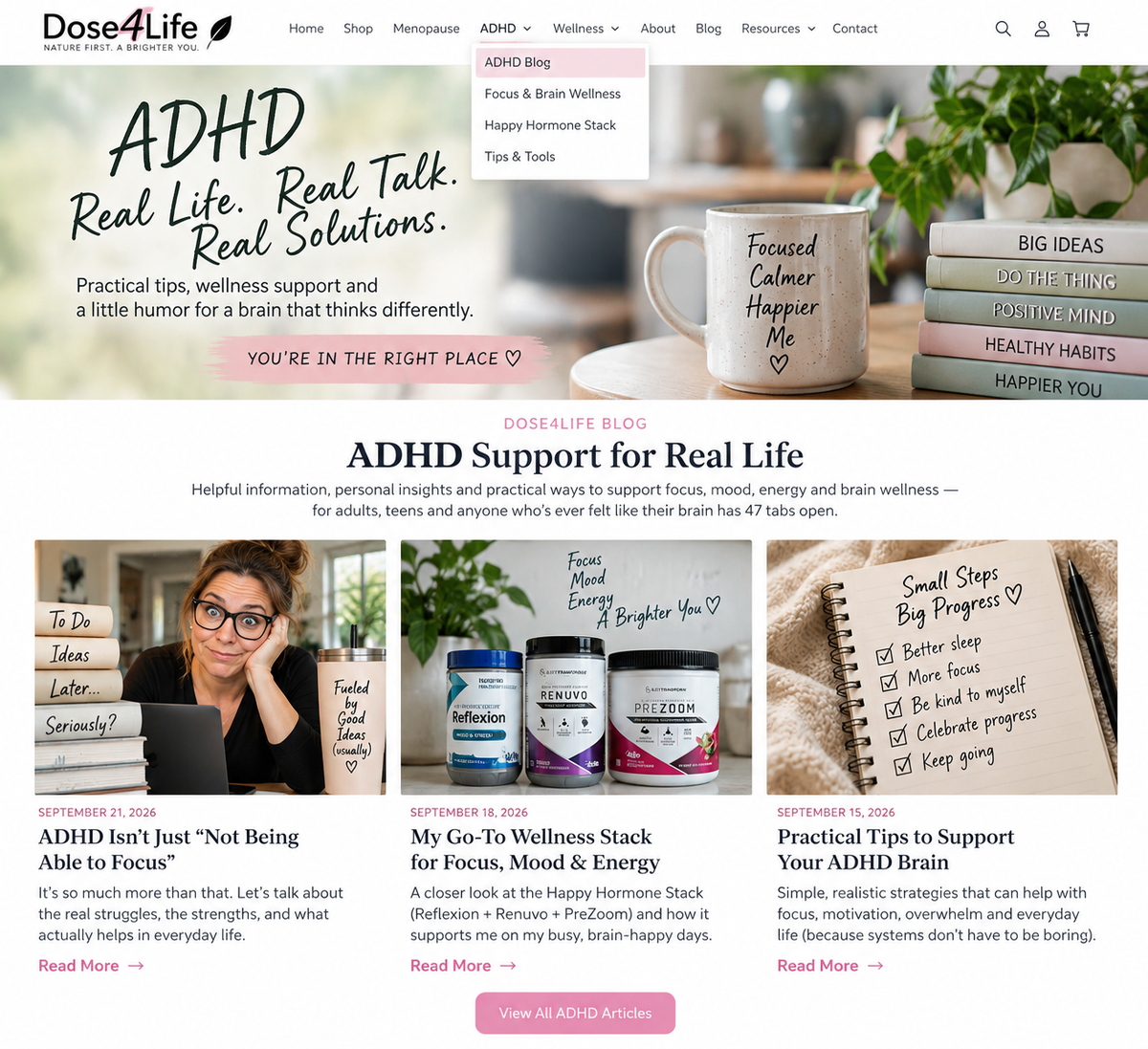 Focus, Mood & Energy: My Happy Hormone – Dose Stack