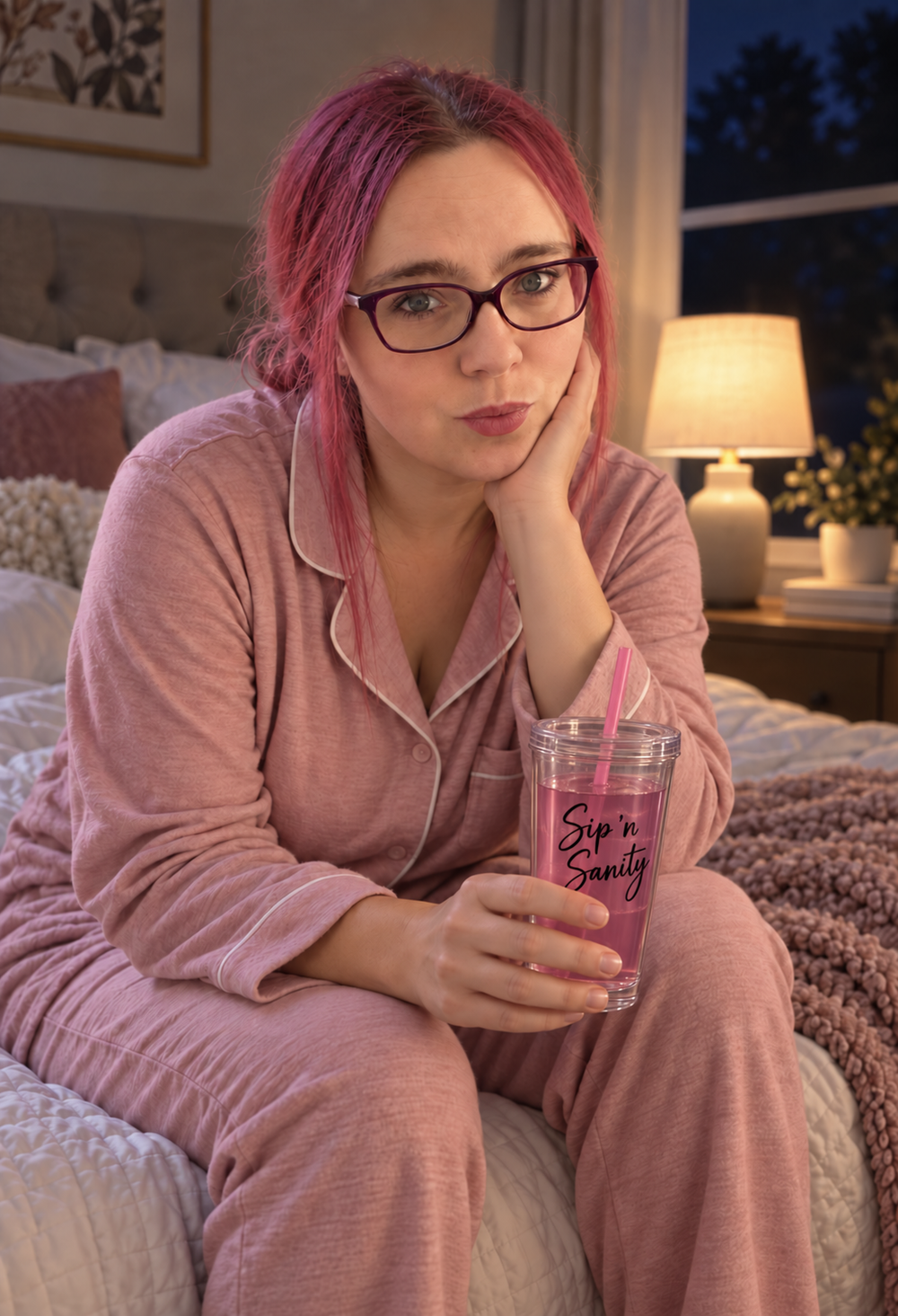 Melisa awake in bed during a menopause sleep struggle